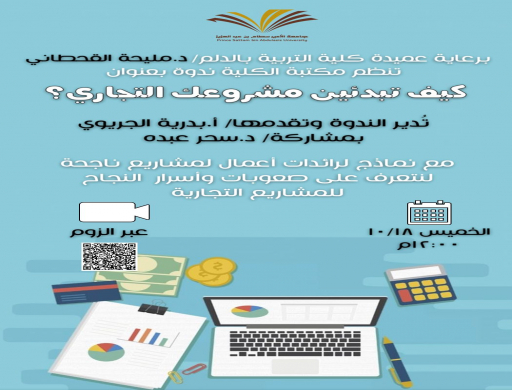 The Library Unit in College of Education in Delam organizes a Symposium entitled “How do you start your own business?